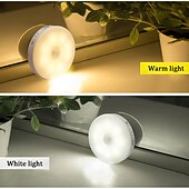olcso Puck Lights-8 led mozgásérzékelő led éjszakai lámpa intelligens kapcsoló érzékelő lámpa usb újratölthető akkumulátorral működő fürdőszobai éjjeli lámpa szoba folyosó hozzáféréshez fürdőszoba otthoni világítás