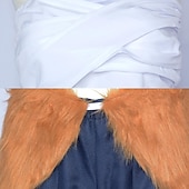 tanie Kostiumy anime-Inosuke Hashibira Anime Kostium Cosplay Stroje Bal maskowy Garnitury cosplay Halloween Karnawał Bal maskowy Spódnica Biustonosz Dodatek do talii Na Damskie Dla dorosłych