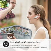 economico Cuffie TWS wireless-Auricolare Bluetooth V5.0 Cuffie Wireless Handsfree con Microfono 24 Ore Cuffie da Guida 60 Giorni di Standby per iPhone Android Samsung Laptop Autista