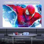 cheap Projectors-Mini Projector, Native 1080P Full HD 9000L SOPYOU Movie Outdoor Projector 4K Supported with 360° Tripod, Video Mini Portable Projector for HDMI, USB,TV Stick, PS5, iOS &amp;amp; Android