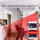 cheap Indoor IP Network Cameras-Wireless Bulb Lamp Camera Wifi IP Camera IR Night Vision Home Security Camera  Auto Tracking Video Surveillance Camera PTZ  P2P Monitor Camera