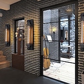 cheap Wall Sconces-Industrial Wall Lights Metal Pipe Wall Light Retro Water Pipes Steampunk Design Flute Art for Living Room Bedroom Restaurant Attic Bar Cafe 110-240V