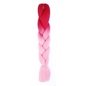 cheap Crochet Hair-Jumbo Braids Crochet Braids Hair Extension Three Tone Ombre Color Rainbow Jumbo Braiding For Twist Braiding Jumbo Box Braiding Hair 1pc/3pcs/5pcs