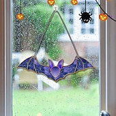 economico Decorazioni Appese e da Tavolo per Halloween-gancio acrilico della decorazione della casa della finestra del castello del corvo della zucca di Halloween
