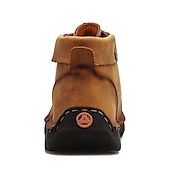 abordables Baskets-bottines en cuir vintage pour hommes – chaussures d&#039;extérieur décontractées à lacets avec semelle antidérapante durable