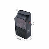 cheap Heating Equipment-Mini Electric Fan Heater Portable Plug-in Wall Ceramic Heater Air Heating Winter Room Warmer Thermostat Remote Control 400W PTC