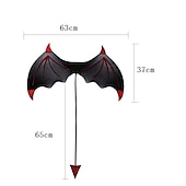 abordables Accesorios-Diadema de Bruja Vampiro Diablo Halloween Props Alas de Murciélago para Adultos Mujeres Disfraz de Halloween Carnaval Fácil Disfraz de Carnaval para la Noche de Walpurgis