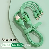 halpa Matkapuhelinkaapelit-USB C -kaapeli USB A - USB C 5 A Latauskaapeli 3 in 1 Käyttötarkoitus iPhone Matkapuhelinväline