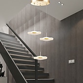 billige Unike lysekroner-180 cm Enkelt design Øyesign Anheng Lys Metall Akryl galvanisert Malte overflater Moderne Nordisk stil 110-120V 220-240V