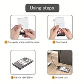 halpa Tietokoneen oheislaitteet-kovalevy kotelo 2.5 usb 3.0 sata kotelo läpinäkyvä ulkoinen caddy hdd ssd