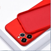 levne Pouzdra pro iPhone-telefon Carcasă Pro iPhone 15 Pro Max Plus iPhone 14 13 12 11 Pro Max Plus X XR XS Zadní kryt Pouzdro z tekutého silikonu Nárazuvzdorné Pevná barva Silikonový gel Silikon