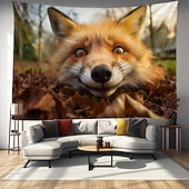 abordables animaux tentures-mignon renard suspendu tapisserie mur art grande tapisserie murale décor photographie toile de fond couverture rideau maison chambre salon décoration