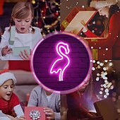 ieftine Lumini Neon LED-semne de neon cu led pentru decor camera fetelor semne de neon lumina de perete lămpi de birou cu baterie funcționare usb lumini de noapte cu piedestal bar roz dormitor petrecere de Crăciun