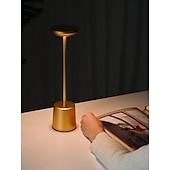 baratos Candeeiros de mesa-Luminária de Mesa Recarregável / Regulável Contemporâneo Moderno Alimentado por bateria de lítio embutida Para Metal