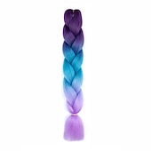 cheap Crochet Hair-Jumbo Braids Crochet Braids Hair Extension Three Tone Ombre Color Rainbow Jumbo Braiding For Twist Braiding Jumbo Box Braiding Hair 1pc/3pcs/5pcs
