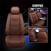 abordables Fundas de asiento para coche-Juego completo de lujo para 5 asientos funda de asiento delantero de coche universal 5D de PU impermeable almohadilla de protector de asiento transpirable