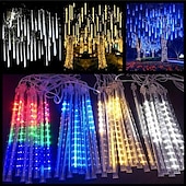 お買い得  ソーラーストリングライト-3M ストリングライト クリスマス流星群ライト LED 2835 SMD 1セット 温白色 ホワイト ブルー 流星群ライト ソーラー駆動 屋外 ホリデー 12 V