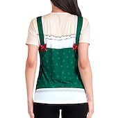 halpa Graafinen Vaatetus-T-paita Anime 3D baijerilainen Katutyyli T-paita Kuvitettu varten Naisten Aikuisten 3D-tulostus varten Karnevaali Oktoberfest-olut Naamiaiset Rento / arki Festivaali