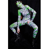cheap Women&#039;s Costumes-Zombie Mummy Carnival Costume Full Body Suit Cosplay Costume Bodysuits Full Body Catsuit Adults&#039; Women&#039;s One Piece Scary Costume Party Halloween Masquerade Mardi Gras Easy Carnival Costume