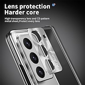 abordables Carcasas Samsung-teléfono Funda Para Samsung galaxia Plegado en Z 6 Z Fold 5 Z Fold 4 Z Fold 3 Funda Trasera con Soporte y protector de pantalla Portalápiz Aleación de aluminio
