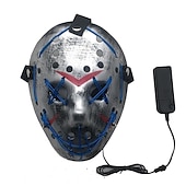 お買い得  アイデア商品-LEDライトアップパージマスクジェイソンマスク怖いマスクグローハロウィーンマスク子供用 &amp; 大人用3点滅モード