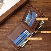 cheap Card Holders &amp; Cases-Stylish and Durable Men&#039;s PU Leather Bifold Wallet with Card Slots - Perfect Gift for Him