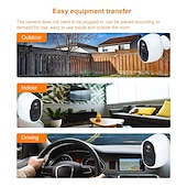 abordables Caméras IP d&#039;intérieur-batterie intégrée hd 1080p wifi caméra ip caméra de surveillance à domicile sans fil caméra étanche extérieure vision nocturne infrarouge suivi intelligent caméra de vidéosurveillance audio