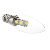 abordables Luces LED para velas-5pcs 1w velas led 60 lm e14 c35 7 cuentas led smd 5050 180-240 v