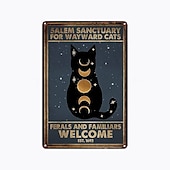 abordables signe d&#039;étain en métal-1pc rétro métal étain signe chat vin étain signe vintage cuisine signes décoration murale, peinture tenture murale pour la décoration murale art métal étain signe 20x30cm/8&#039;&#039;x12&#039;&#039;