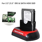 cheap Computer Peripherals-Dual-disk New And Old Dual-use Serial And Parallel Port Mobile Hard Drive Dock 2.5  3.5 Inch Multifunctional Ide Mechanical Sata Universal