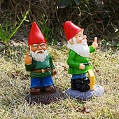 economico sculture e statue da giardino-ornamento della statua dello gnomo da giardino gli gnomi che vanno via divertenti ornamenti da giardino per prato decorazione interna o esterna