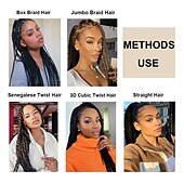 cheap Crochet Hair-Jumbo Braids Crochet Braids Hair Extension Three Tone Ombre Color Rainbow Jumbo Braiding For Twist Braiding Jumbo Box Braiding Hair 1pc/3pcs/5pcs