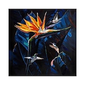 Large Handmade African Woman painting Hand Painted Oil Painting Wall Art Nordic Parrot African Woman Canvas Abstract Painting Wall Art Pictures home Decor Rolled Canvas No Frame Unstretched 17