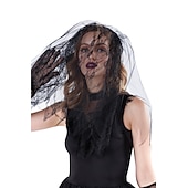 levne Klasický horor-Beetlejuice Duch nevěsta Lydia Deetzová Šaty Cosplay kostým Sukénka Dospělé Dámské Večírek Karneval Jednoduchý karnevalový kostým