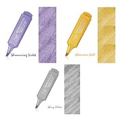 cheap Painting, Drawing &amp; Art Supplies-8 Colors Metallic Highlighter Set Oblique Tip Water-Based Shiny Glitter Color Marker Highlight Pen School Office Supplies