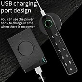 cheap Door Locks-Bedroom Door Double Row Graffiti Smart Lock Home Indoor Wooden Door Fingerprint Lock Office Electronic Password Door Lock