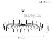 Недорогие Люстры-спутники-sputnik люстра металлическая люстра 3 цвета свет 12/15/18/24 голова люстра черного цвета для спальни,гостиной,столовой 85-265v