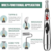 cheap Personal Protection-Acupuncture Pen 5 in 1 Electronic Acupuncture Pen Meridian Energy Pulse Massage PenMulti-Function Massage Pen Tools for Massage Energy Therapy Pain Relief1 x AA Battery (Not Included)