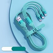 halpa Matkapuhelinkaapelit-USB C -kaapeli USB A - USB C 5 A Latauskaapeli 3 in 1 Käyttötarkoitus iPhone Matkapuhelinväline
