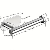 preiswerte Badutensilien-1 Stück selbstklebender Toilettenpapierhalter – selbstklebender schwarzer Toilettenpapierrollenhalter, Wandhalterung für Bad und Küche, Edelstahl SUS-304