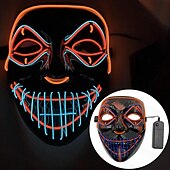 tanie Nowinki-niestandardowa maska na halloween świecąca maska dyniowa głowa krzycząca maska v listowo-zielone włosy krowa kreskówka piłokształtna maska