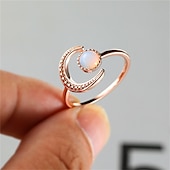 abordables Anillos-1 anillo de apertura ajustable para mujer de aleación retro moon daily.