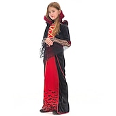 levne Krvaví upíři-Čerodějnice Upír Filmové a TV kostýmy Valpuržina noc Cosplay kostým Kostým na Večírek Maškarní Dětské Dívčí Úbory cosplay Výkon Párty předvečer Všech svatých Plesová maškaráda Jednoduchý karnevalov