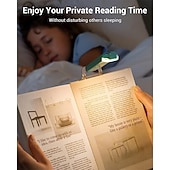 abordables appareils électroménagers-Lumière de lecture rechargeable par USB lumière LED clipable à luminosité réglable pour lecture au lit lumière blanche chaude parfaite pour les enfants et les amateurs de livres usage en voiture