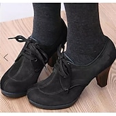 preiswerte 1950er Jahre-Damen-Oxford-Schuhe aus blauem und grünem Wildleder mit Schnürung und Absatz – Plateau-Stiefeletten im Vintage-Stil für lässige und elegante Outfits