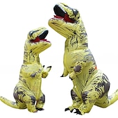 お買い得  カップルのハロウィンコスチューム-恐竜 カーニバルコスチューム コスプレ衣装 面白いコスチューム インフレータブルコスチューム 子供用 成人 フリーサイズ 面白いコスチューム ハロウィーン カーニバル マスカレード 簡単なカーニバルコスチューム
