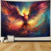 billige dyretepper-phenix dyr hengende billedvev veggkunst stor billedvev veggmaleri dekor fotografi bakteppe teppe gardin hjem soverom stue dekorasjon