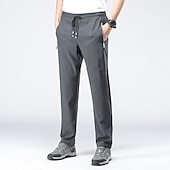 abordables Pantalones y shorts-Hombre Pantalones para senderismo Pantalones impermeables de senderismo Verano Al aire libre Ajuste regular Transpirable Secado rápido Eslático Cómodo Prendas de abajo Correa Cintura elástica Negro