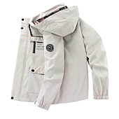 abordables chaqueta deportiva-Hombre Abrigo de invierno Chaqueta de Invierno Chaqueta deportiva Impermeable Exterior Acampada y Senderismo Impermeable Cortavientos Cremallera Bolsillo Otoño Invierno Color sólido Moda Ropa de calle