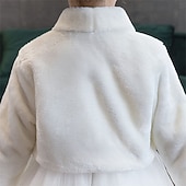 cheap Girl&#039;s Bolero Jackets &amp; Shrugs-Kids Girls&#039; Fleece Jacket Winter Coat Solid Color Fashion Performance Coat Outerwear 3-8 Years Fall White